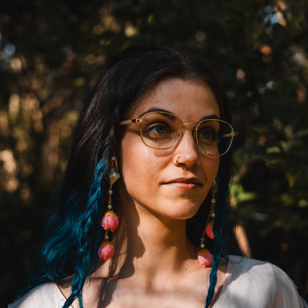 Dandelion Wishes Glasses Chain with Dice