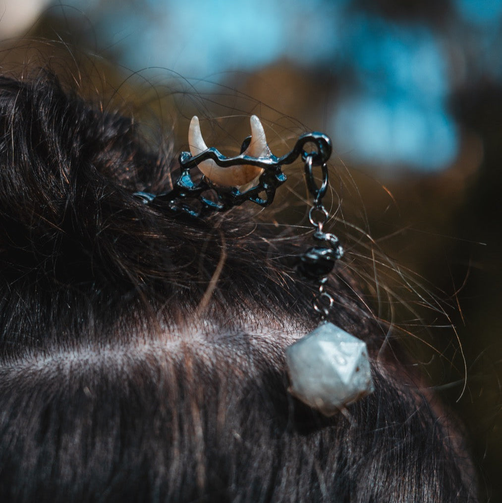 Witches' Moon Hair Stick with Dice