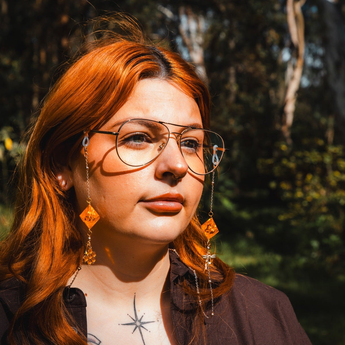 Honeybee Dreams Glasses Chain with Dice