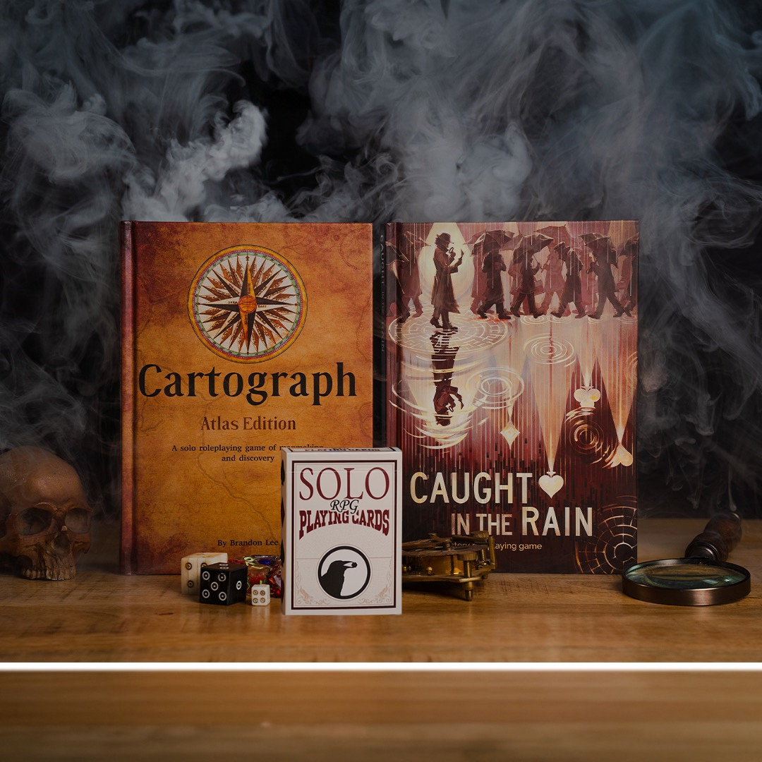 Cartograph + Caught in the Rain + Solo RPG Cards Bundle