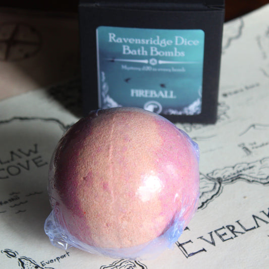 Fireball Bath Bomb with Mystery Dice