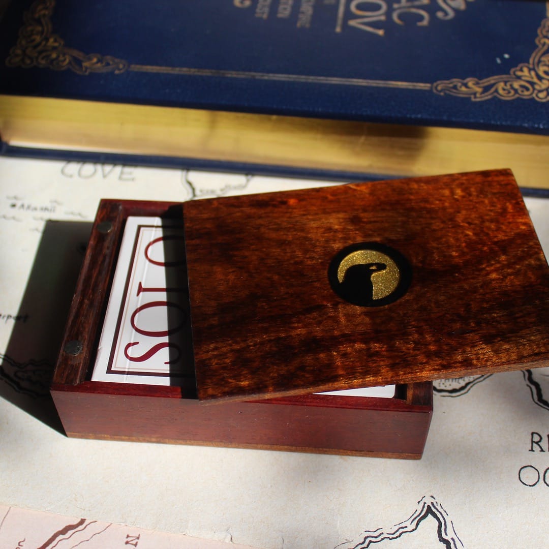 Solo TTRPG Cards + Handmade Australian Wood Box
