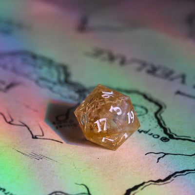 Reindeer Moss Single D20 Dice