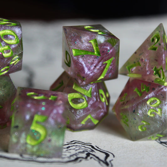 Elven Flower Garden 7-Piece Dice Set