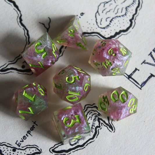 Elven Flower Garden 7-Piece Dice Set