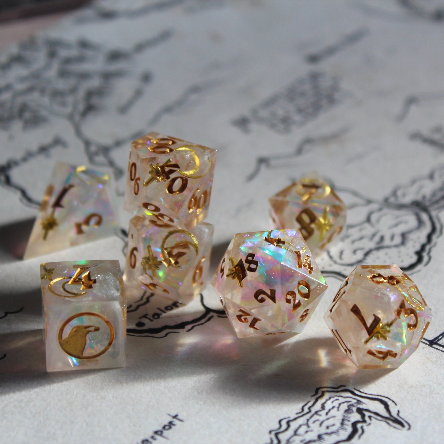 Moon & Stardust Dreams 7-Piece Dice Set