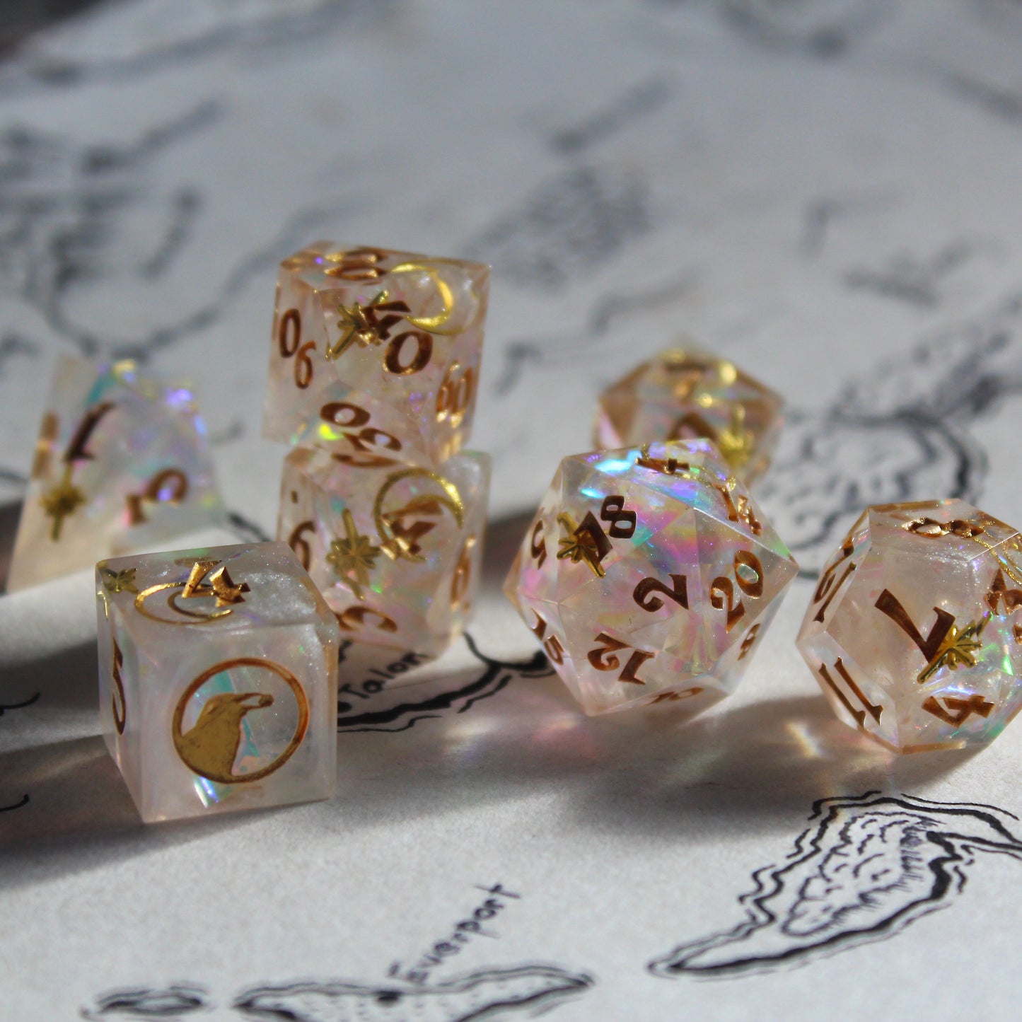 Moon & Stardust Dreams 7-Piece Dice Set