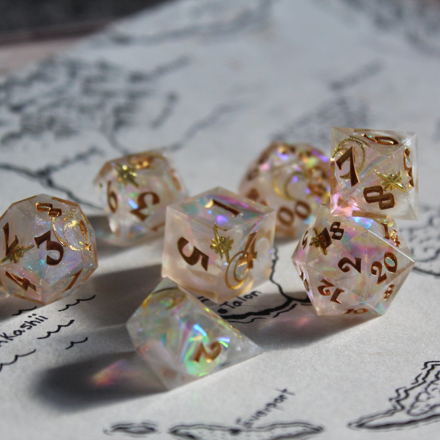 Moon & Stardust Dreams 7-Piece Dice Set