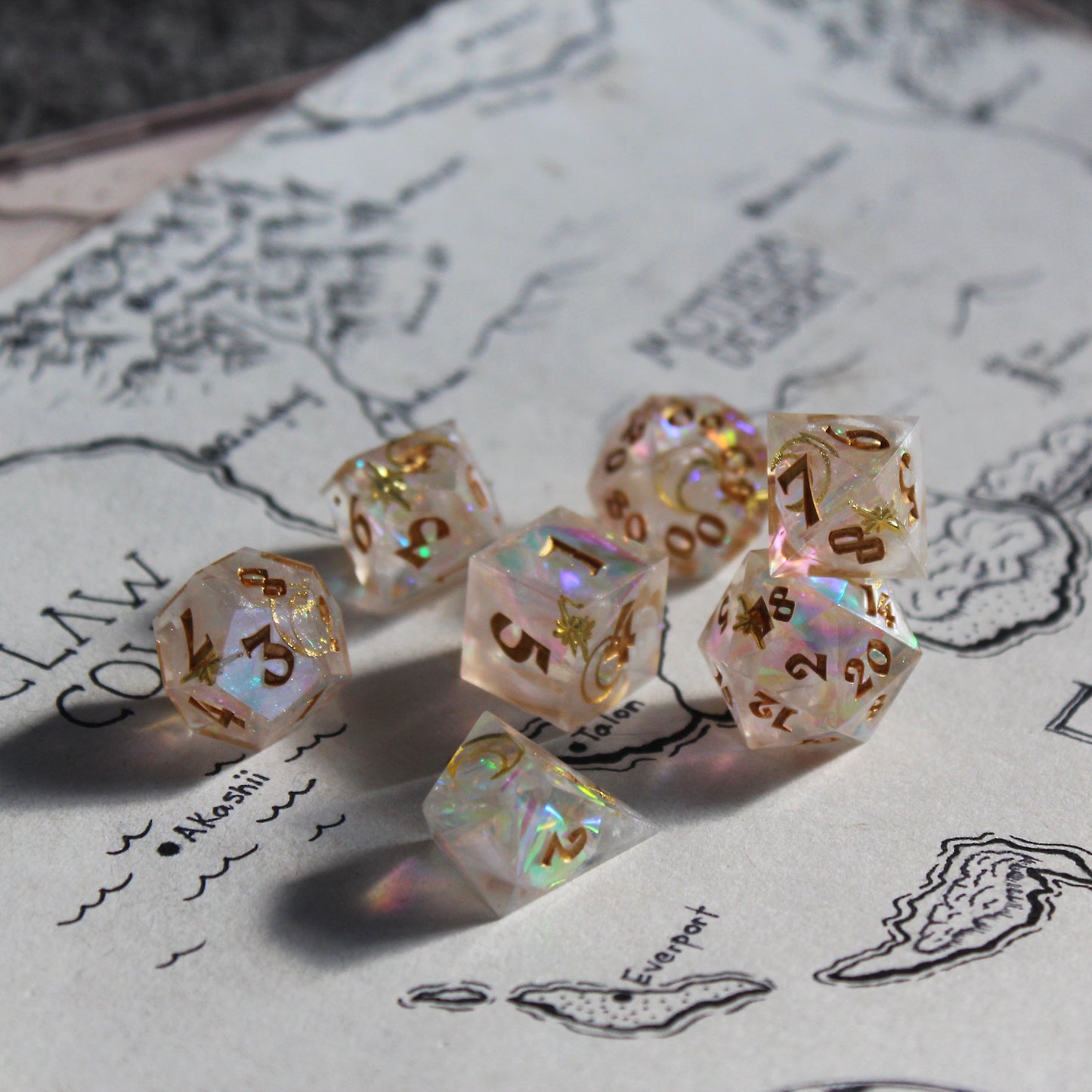 Moon & Stardust Dreams 7-Piece Dice Set