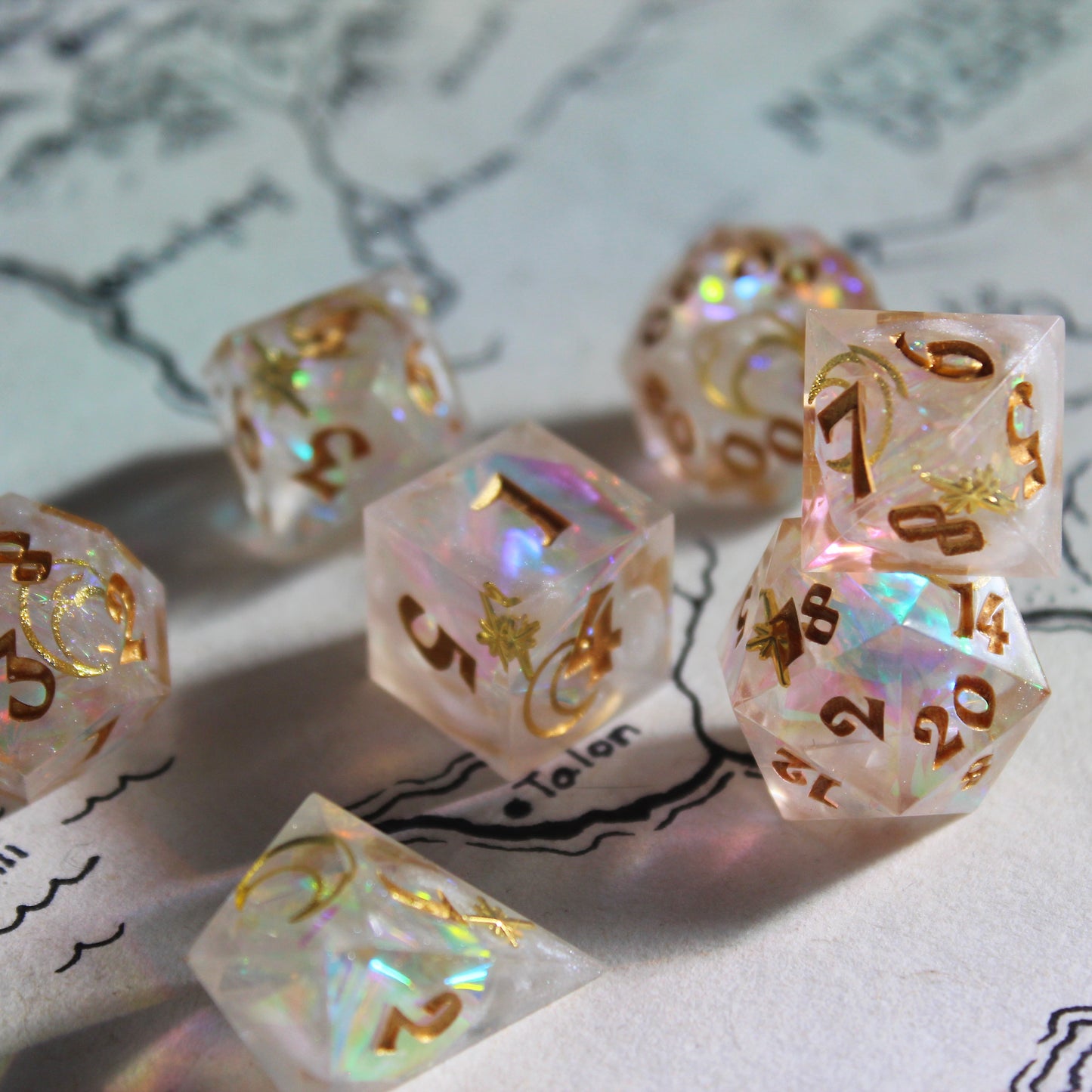 Moon & Stardust Dreams 7-Piece Dice Set