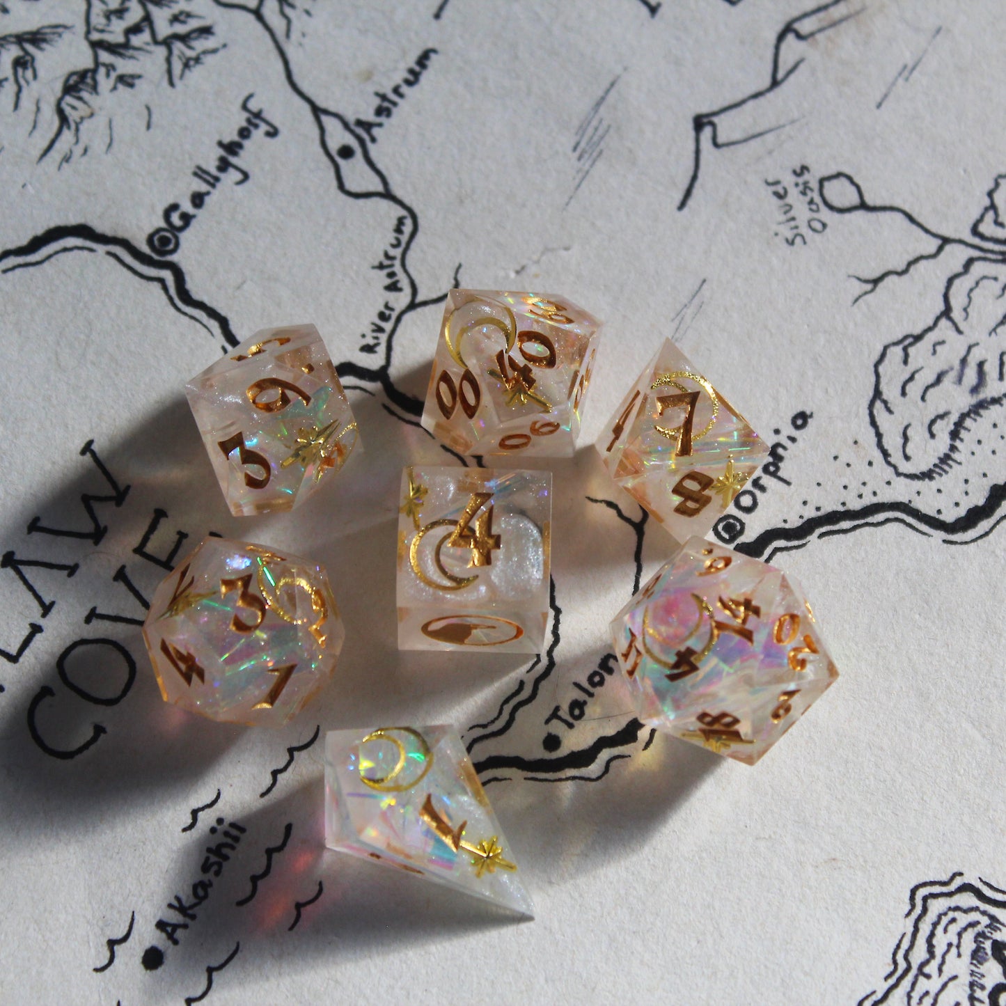 Moon & Stardust Dreams 7-Piece Dice Set