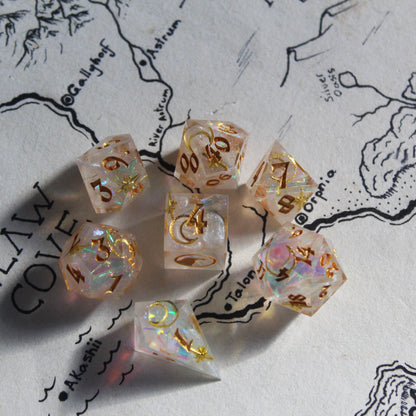 Moon & Stardust Dreams 7-Piece Dice Set