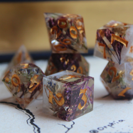 Floral Dice Set
