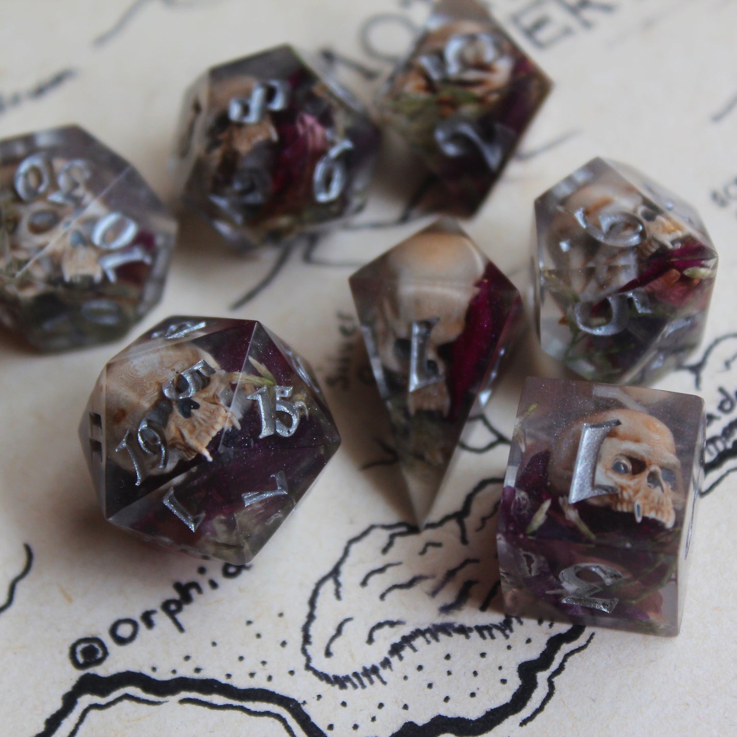 Vampire Skull Dice Set