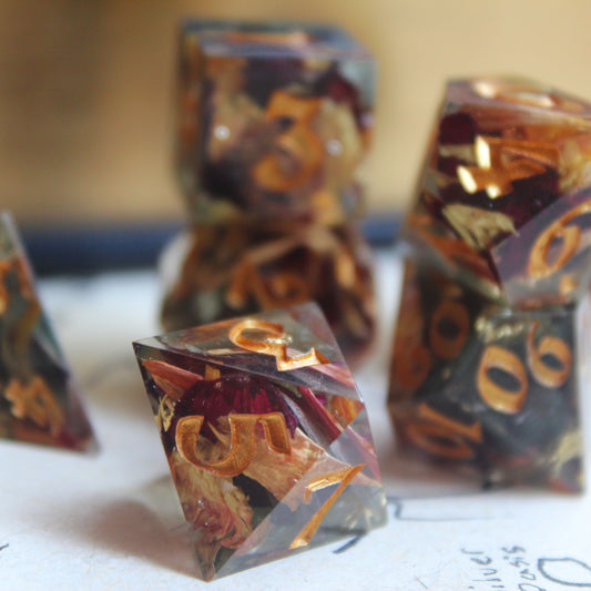 Dried Floral Dice Set