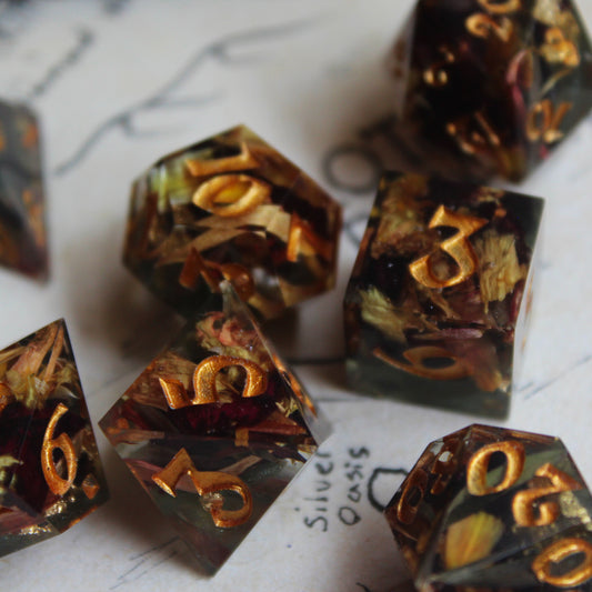 Dried Floral Dice Set
