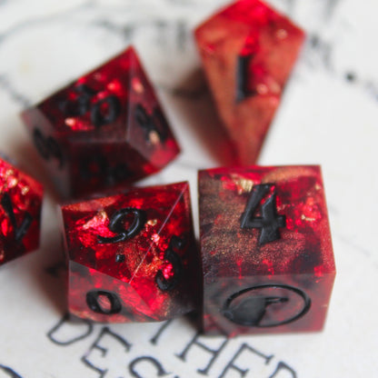 Fiery Lava Dice Set