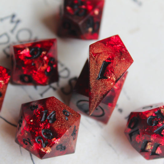 Fiery Lava Dice Set