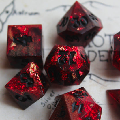 Fiery Lava Dice Set