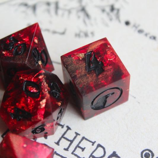 Fiery Lava Dice Set
