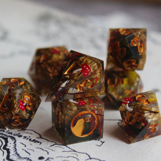Mushroom Floral Dice Set