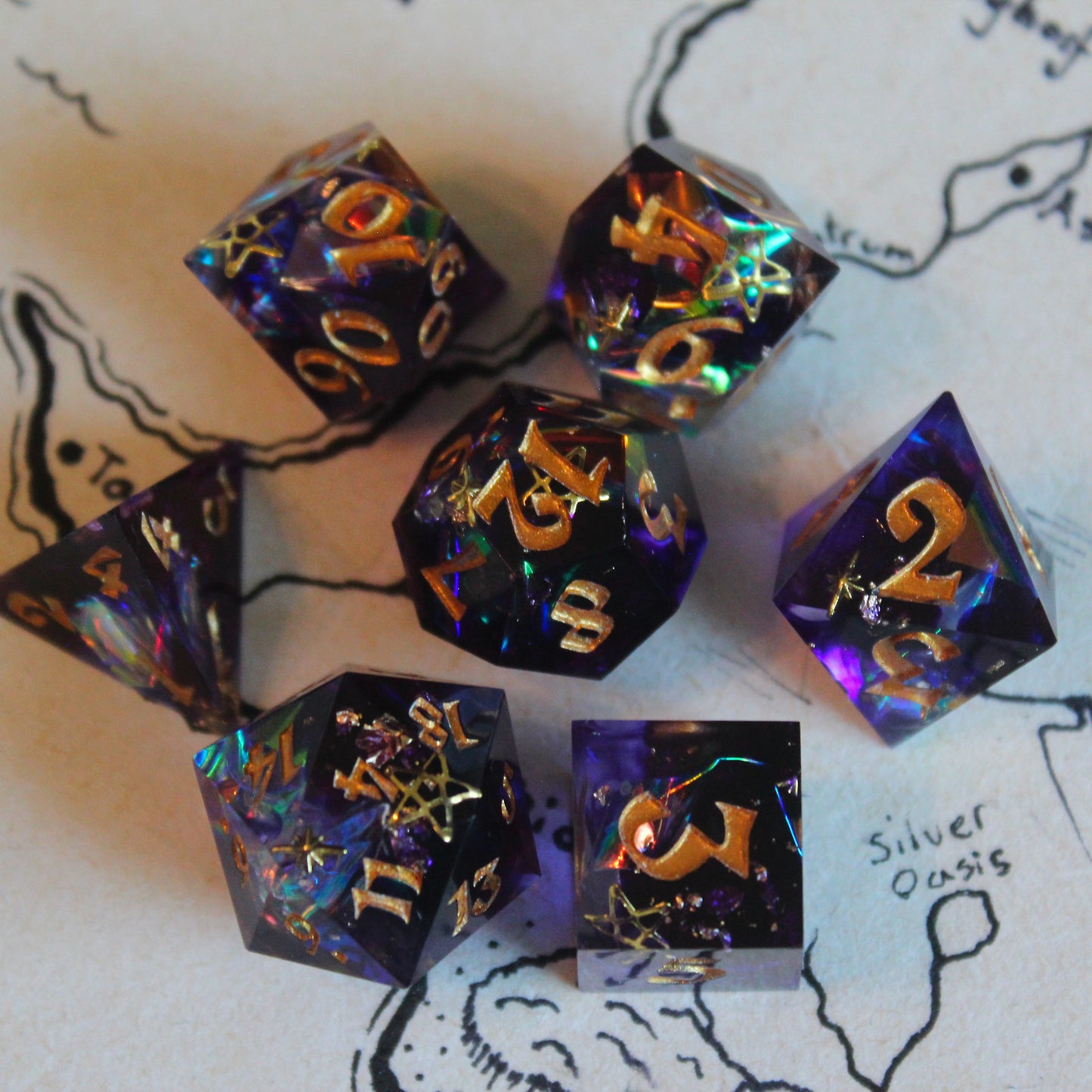 Gods of the Galaxy 7-Piece Polyhedral Dice Set