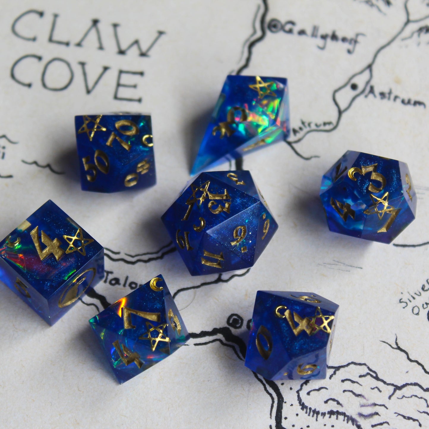 Midnight Sky 7-Piece Polyhedral Dice Set