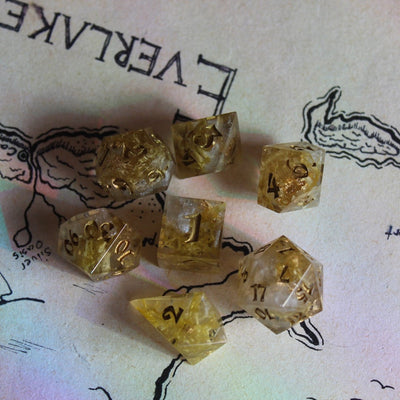 Reindeer Moss 7-Piece Polyhedral Dice Set