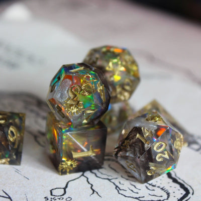 Icarus & the Sun 7-Piece Polyhedral Dice Set