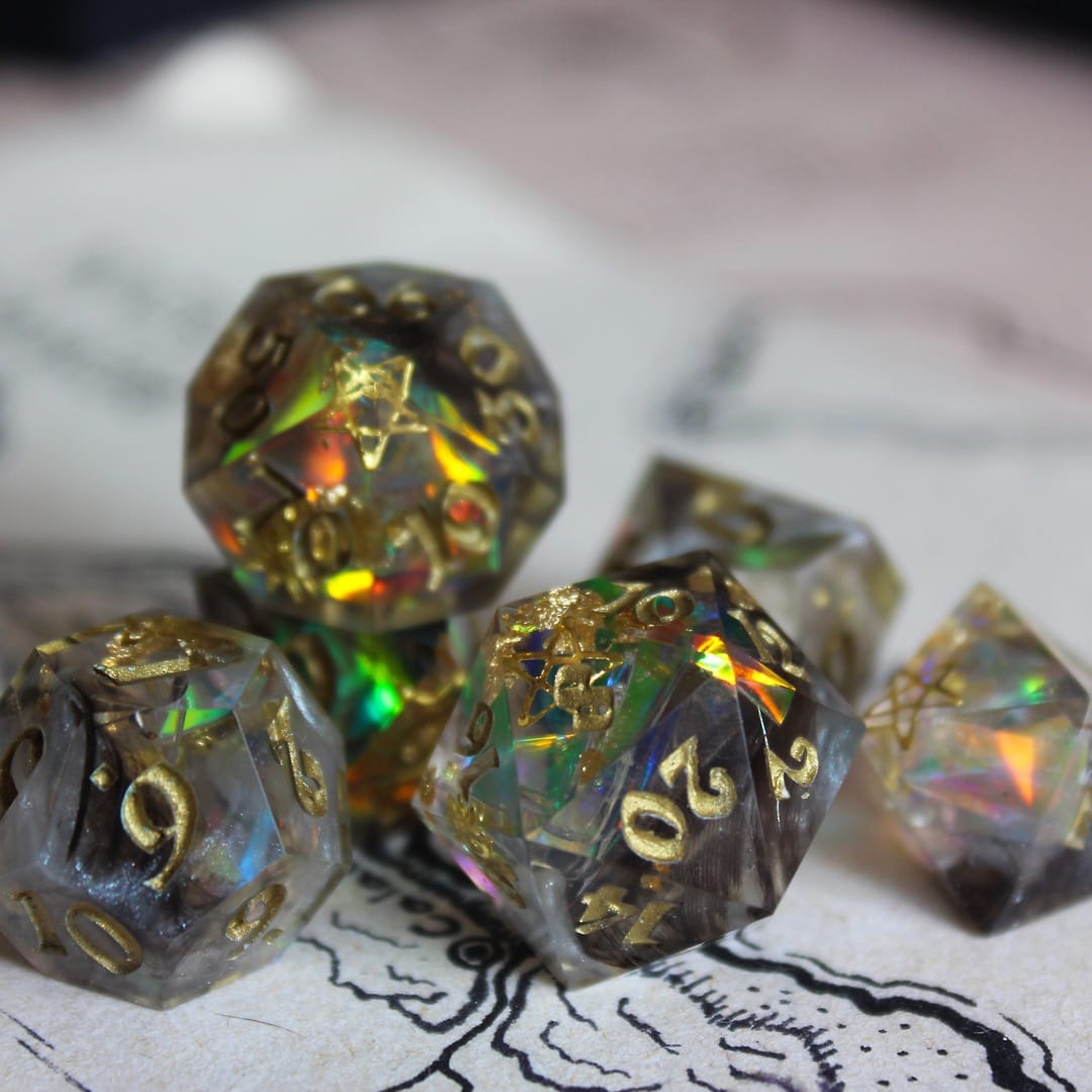 Icarus & the Sun 7-Piece Polyhedral Dice Set