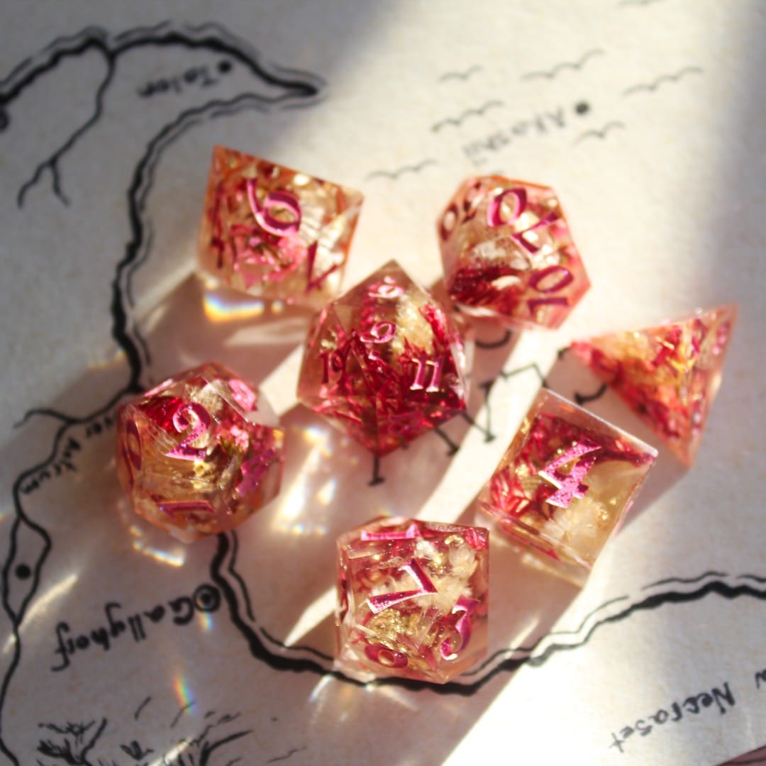 Persephone's Garden 7-Piece Polyhedral Dice Set