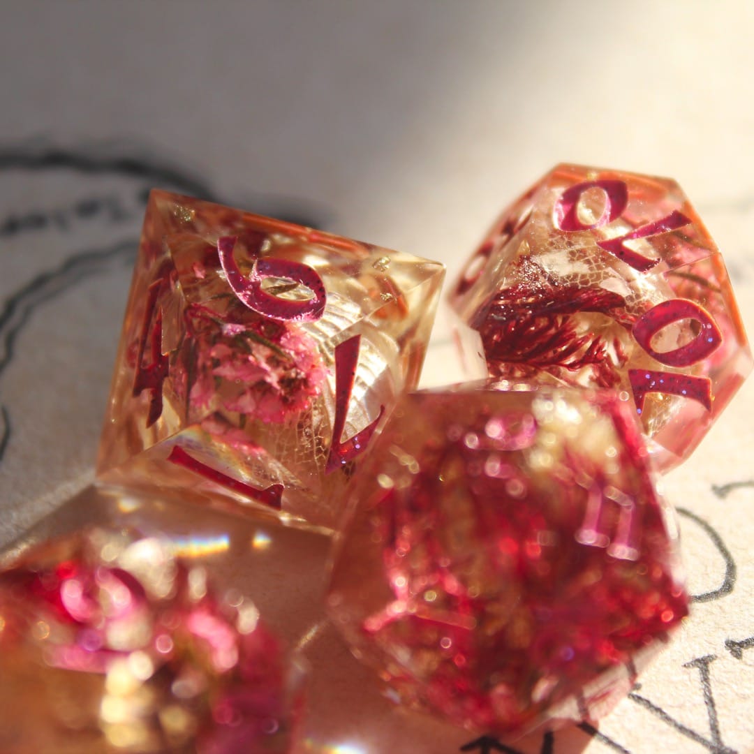 Persephone's Garden 7-Piece Polyhedral Dice Set