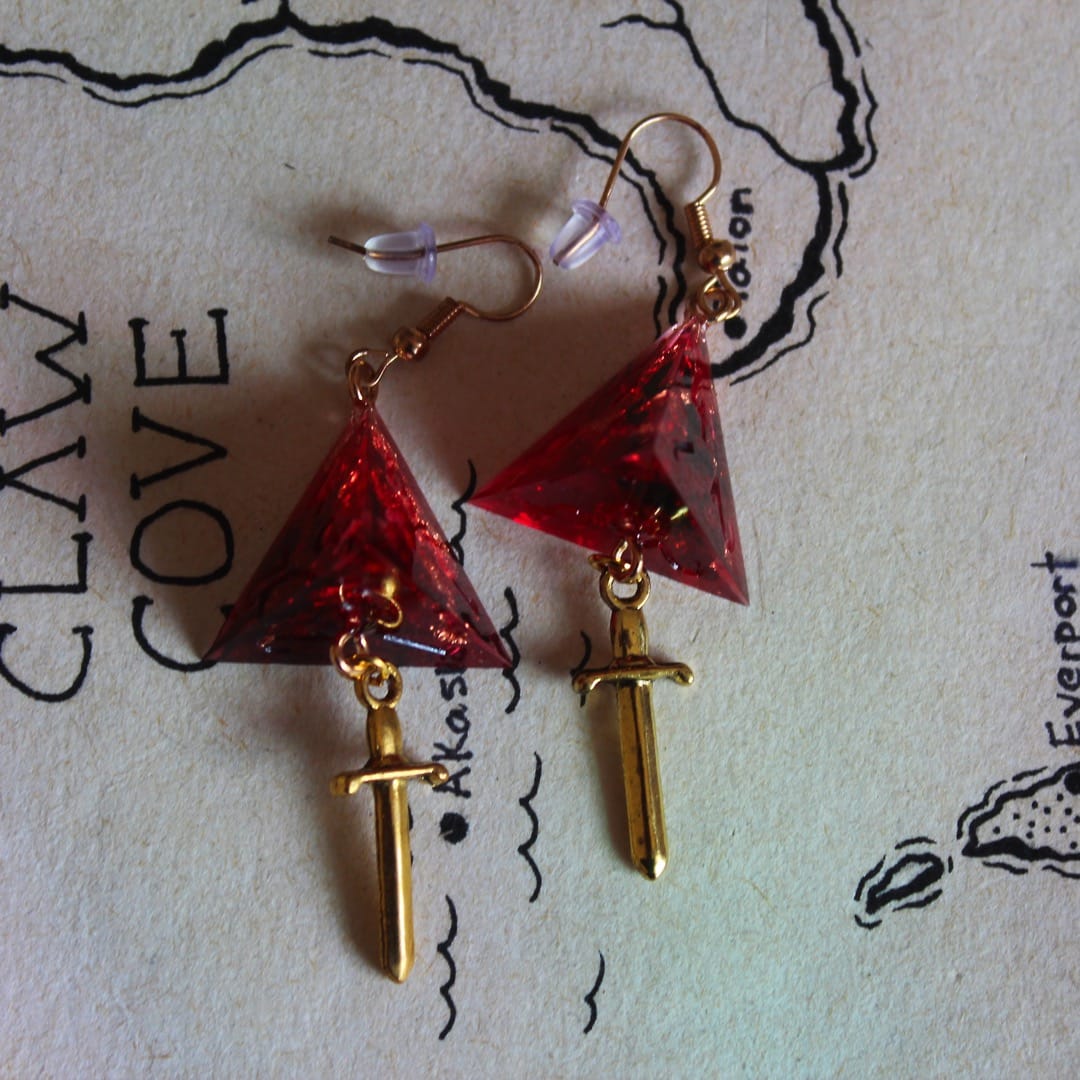 Vampire's Earrings with Dice