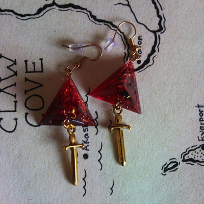 Vampire's Earrings with Dice