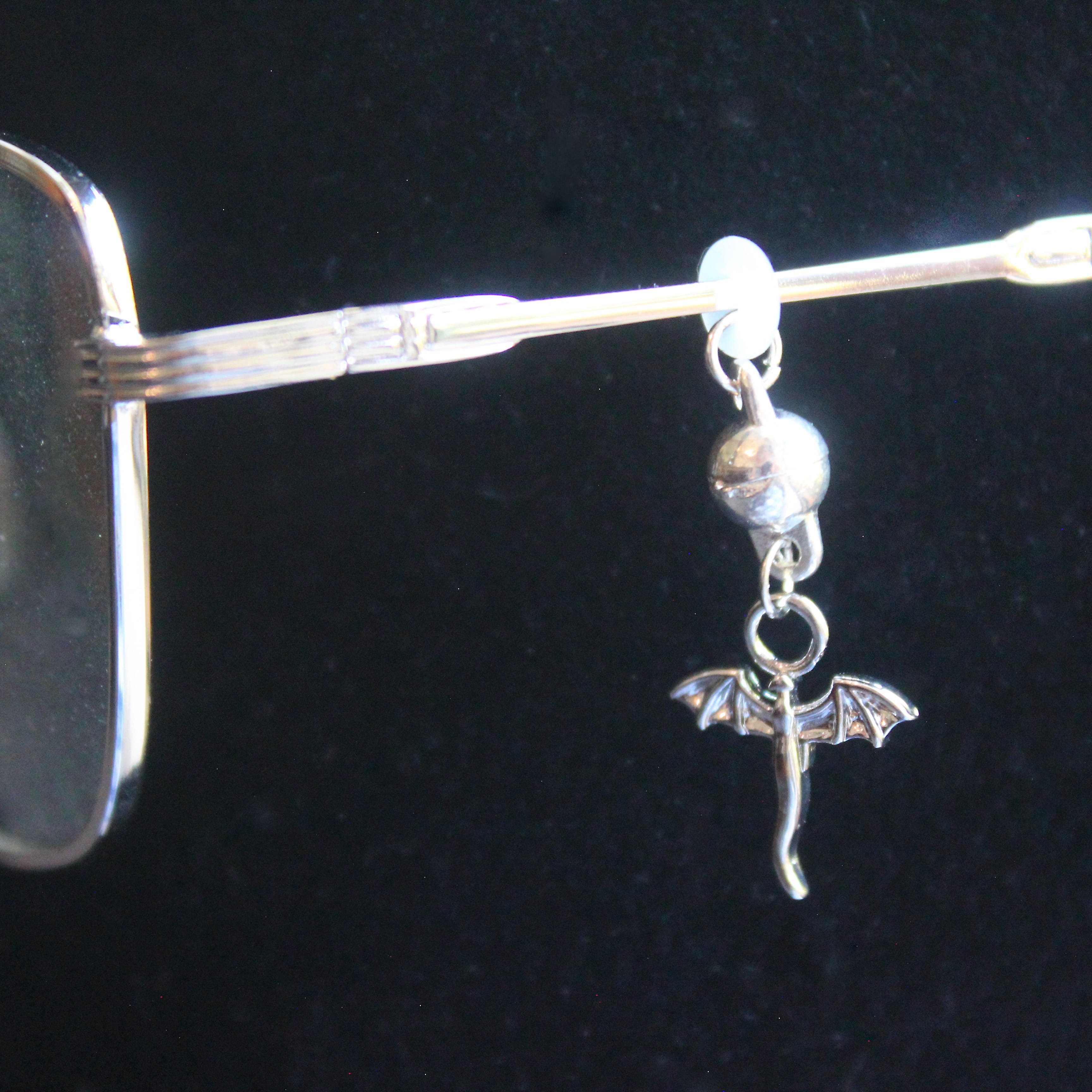 Silver Mini Dragon Glasses Charm