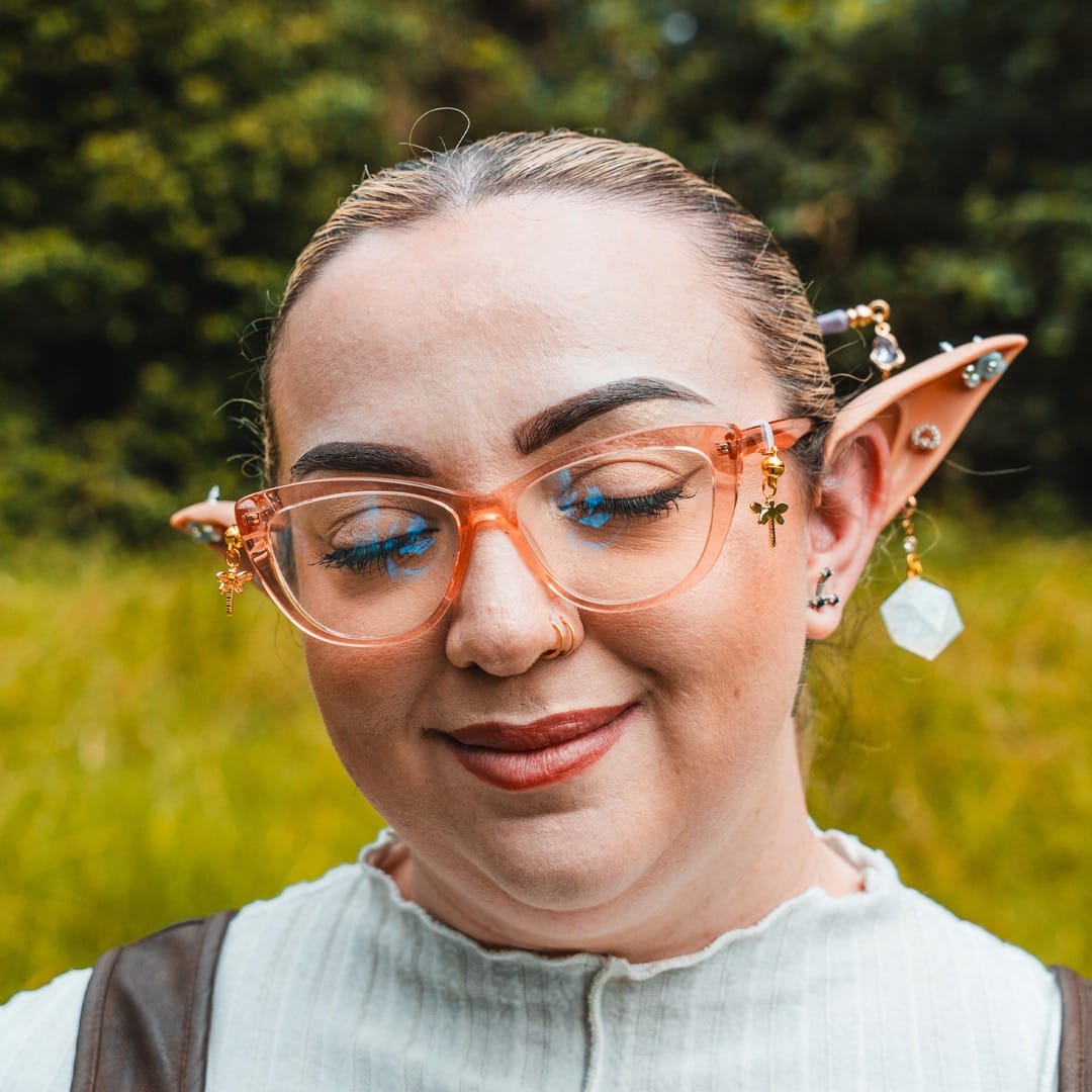 Gold Dragonfly Dangle Glasses Charm