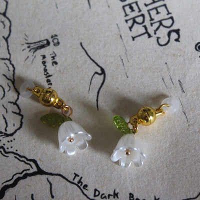 White Lily of the Valley Glasses Charm