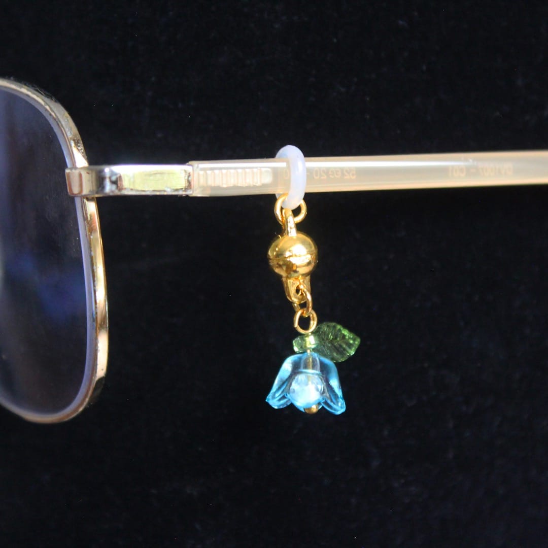 Blue Lily of the Valley Glasses Charm