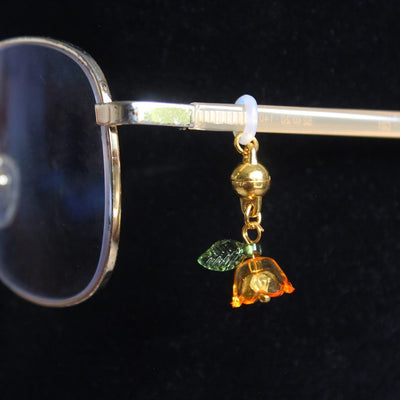 Orange Lily of the Valley Glasses Charm