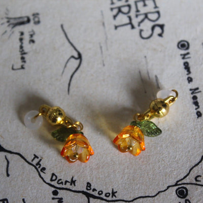Orange Lily of the Valley Glasses Charm