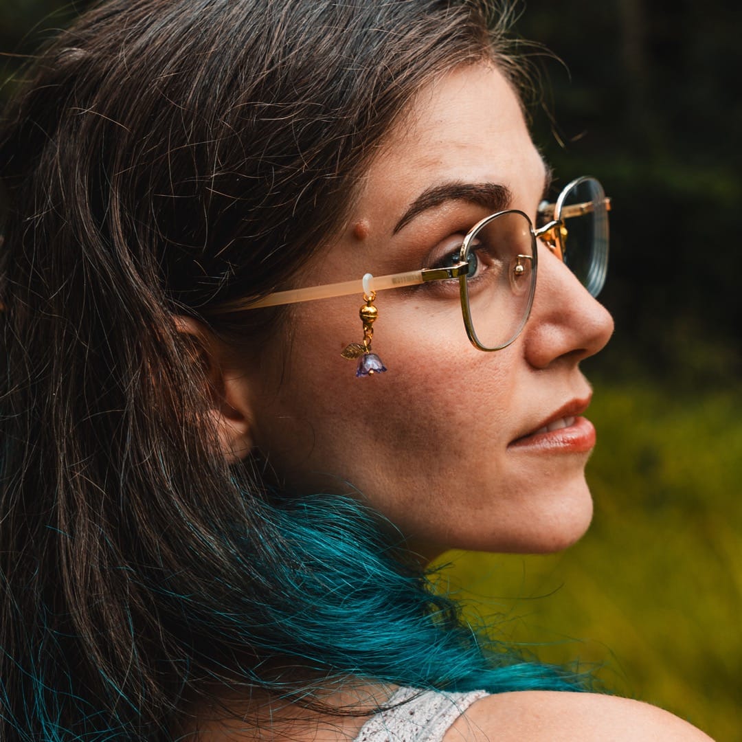 Purple Lily of the Valley Glasses Charm