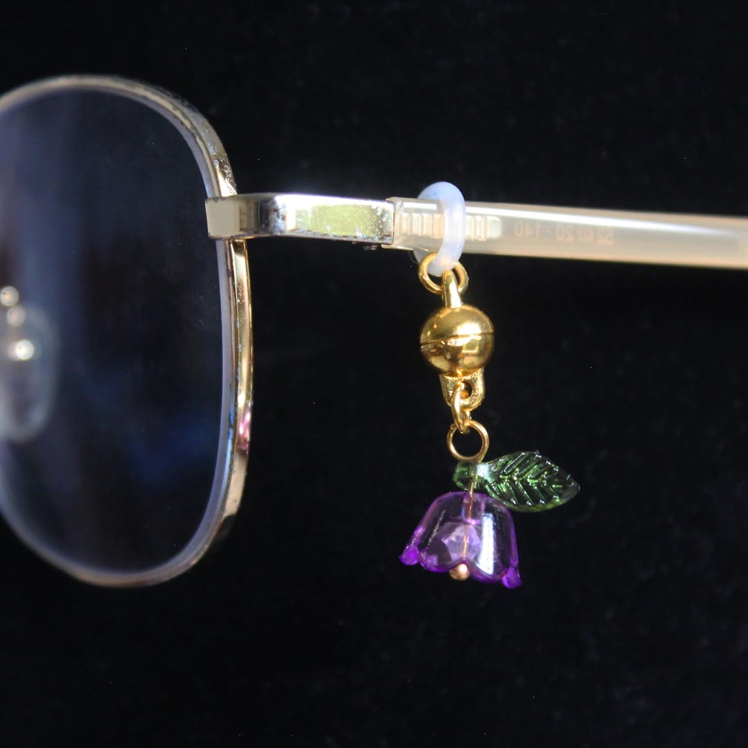 Purple Lily of the Valley Glasses Charm