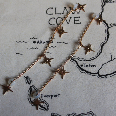 Gold Stars Chain Glasses Charms