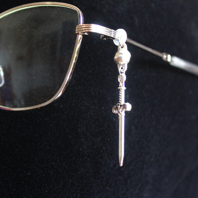 Silver Swords Glasses Charms
