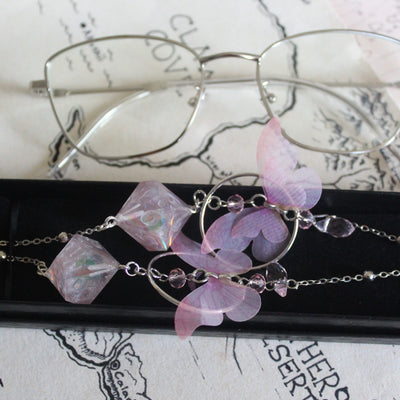 Fairy Floss Glasses Chain with Dice