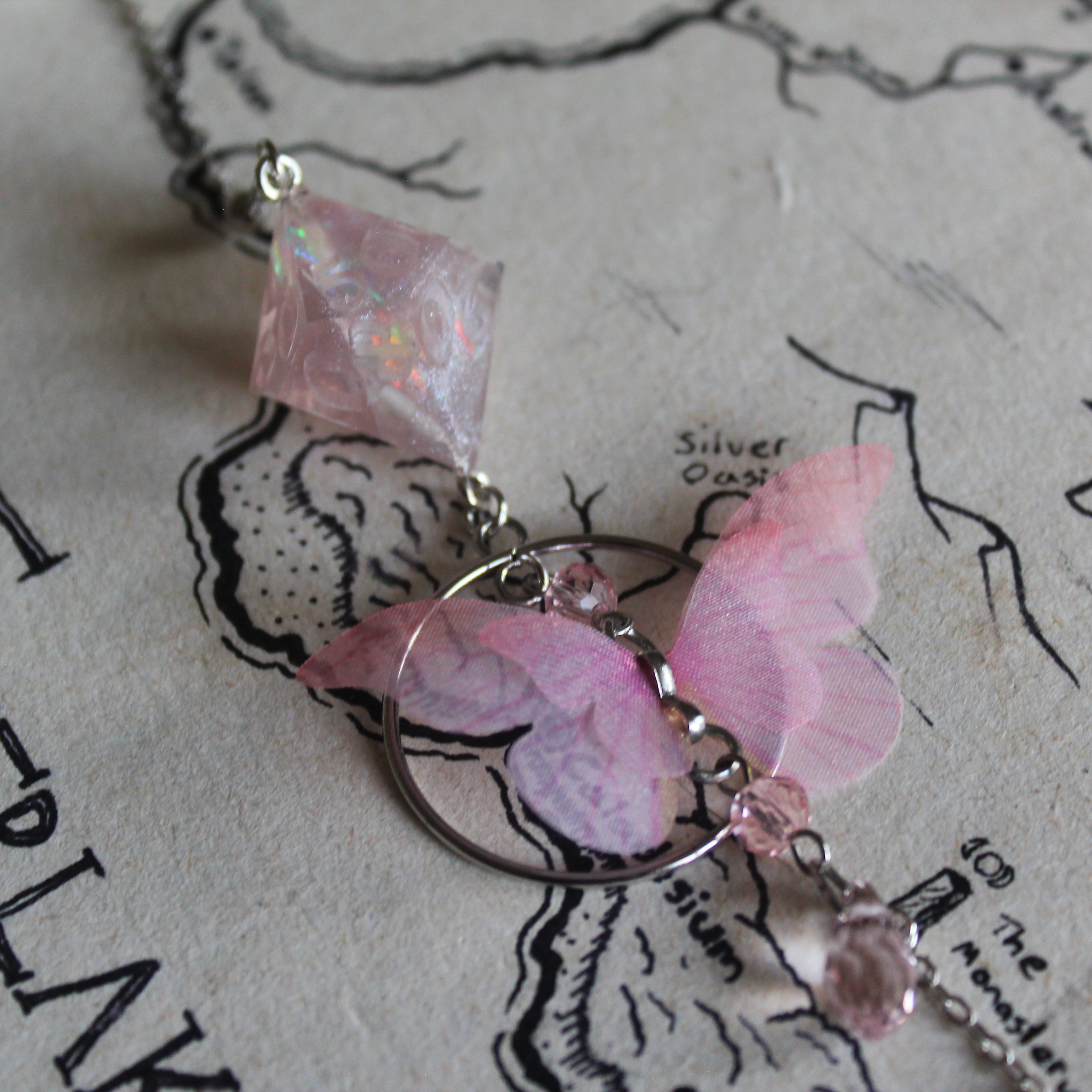 Fairy Floss Glasses Chain with Dice