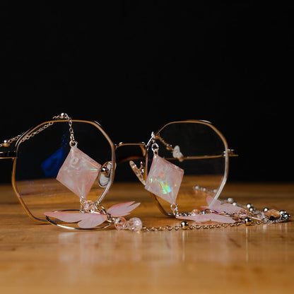 Fairy Floss Glasses Chain with Dice