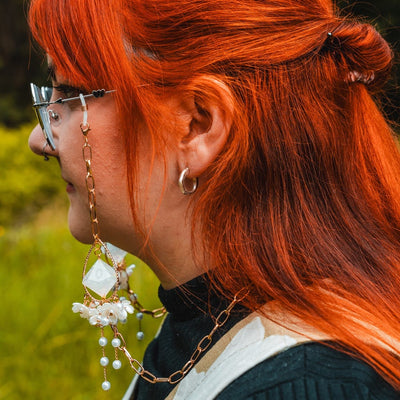 Whispering Fairies Glasses Chain with Dice