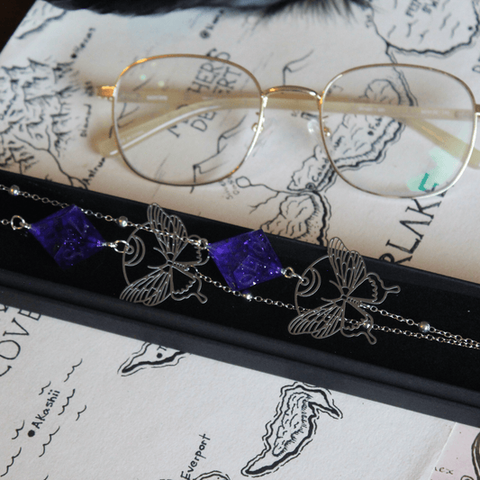 The Butterfly Keeper's Glasses Chain with Dice
