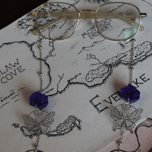 The Butterfly Keeper's Glasses Chain with Dice